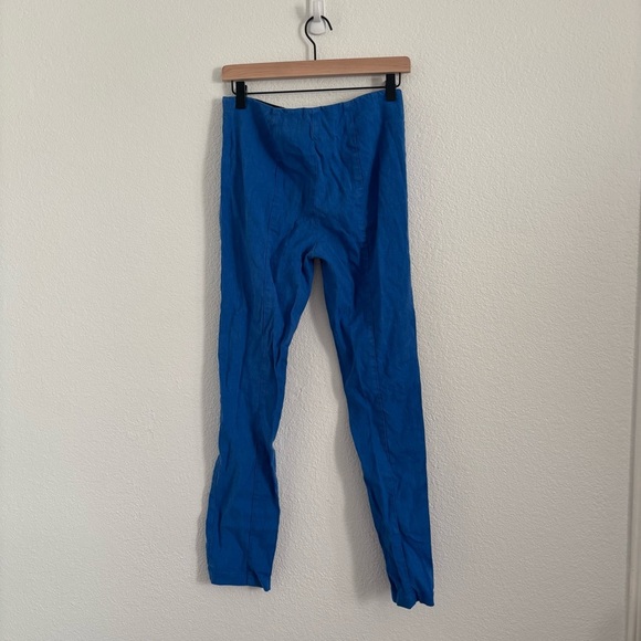 Diane Von Furstenberg Women's Size 2 Blue Linen Blend Pants - Picture 5 of 5